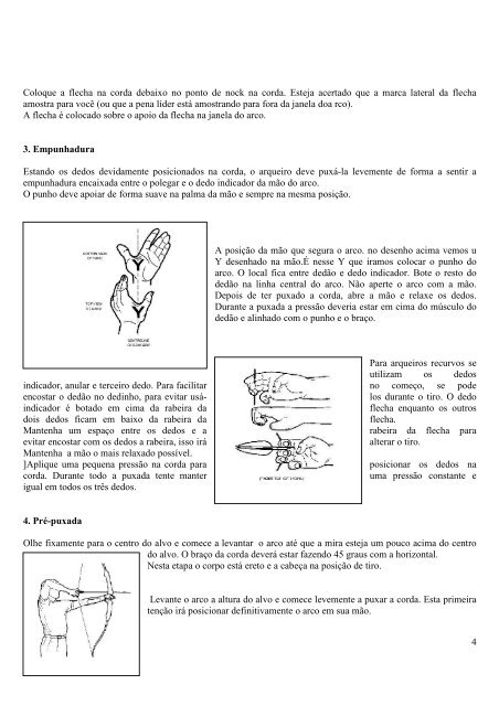 Técnicas de tiro - básico - Arco e flecha de Brasília