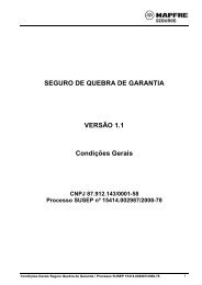 SEGURO DE QUEBRA DE GARANTIA VERSÃO 1.1 ... - Mapfre