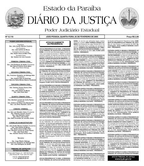 Diario da Justi a 29-05-2001 - Tribunal de Justiça da Paraíba