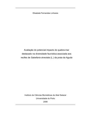 Avaliação do potencial impacto do quebra-mar destacado na ...