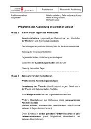 Phasen der Praktikantenausbildung