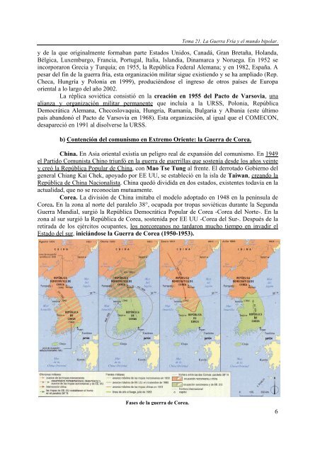 Tema 21. La Guerra Fría y el mundo bipolar.