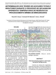 determinação dos teores de açúcares totais e redutores durante o ...