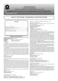 Diário da Justiça do Trabalho 27/02/2008 - Tribunal Regional do ...