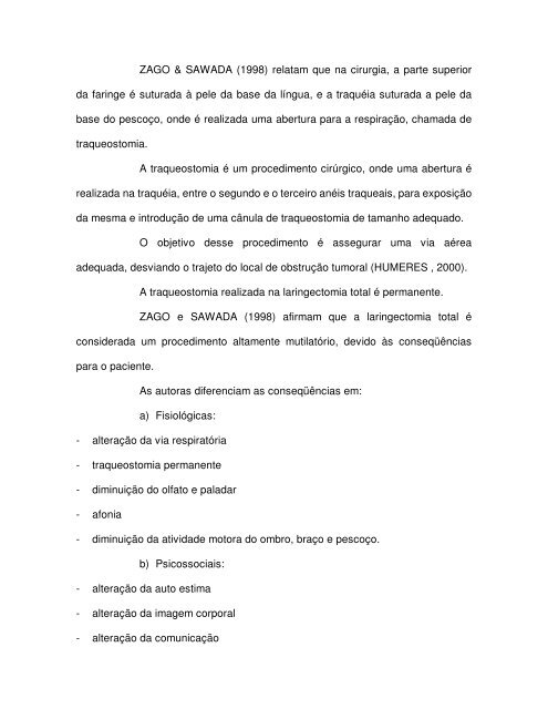 A ATUAÇÃO FONOAUDIOLÓGICA EM PACIENTES ... - CEFAC