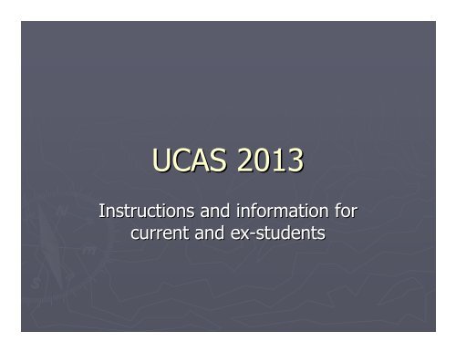 UCAS 2013.pdf - Hwa Chong Institution