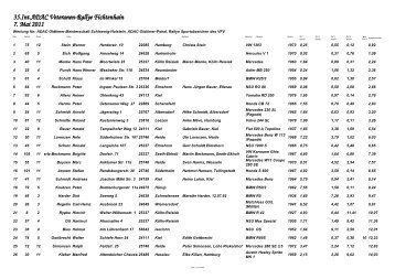 35.Int.ADAC Veteranen-Rallye Fichtenhain 7. Mai 2011