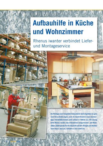 Aufbauhilfe in Küche und Wohnzimmer - Rhenus Logistics