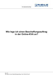 Wie lege ich einen Beschaffungsauftrag in der Online-KVA an?