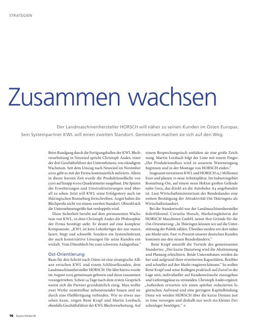 TRUMPF Express, Ausgabe Oktober 06 - trumpf-machines.com