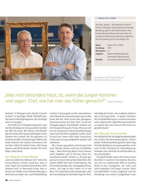 TRUMPF Express, Ausgabe Oktober 06 - trumpf-machines.com