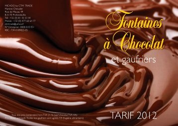 Téléchargez le pdf - Fontaines à chocolat