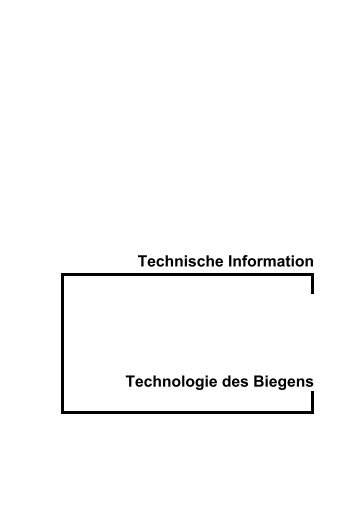 Technische Information Technologie des Biegens - trumpf-machines ...