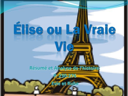 Élise ou La Vraie Vie