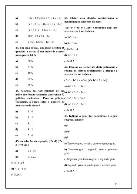 1. Responda à questão com base nas ... - Colégio Tia Ivone