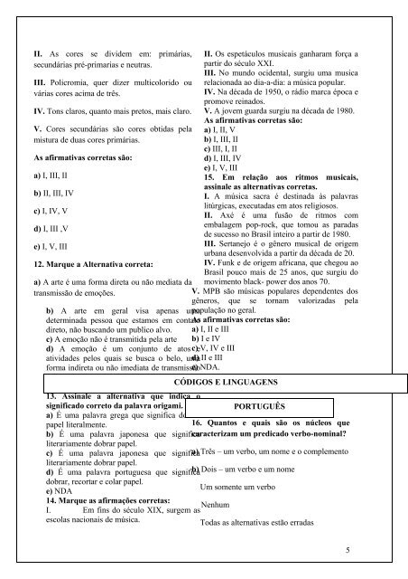 1. Responda à questão com base nas ... - Colégio Tia Ivone