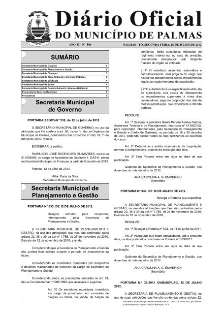 Diario_Municipio_N_566_16_07 -.indd - Diário Oficial de Palmas