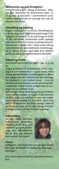 SOMMERFERIE AKTIVITETER - Viborg Kommune