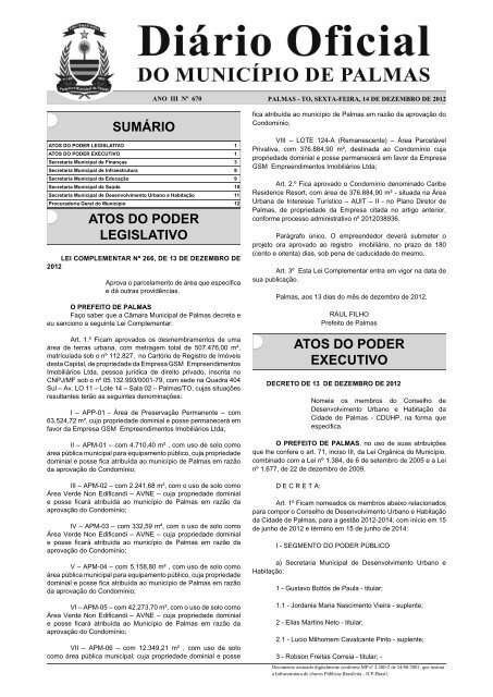 Diario_Municipio_N_670_14_12 -.indd - Diário Oficial de Palmas