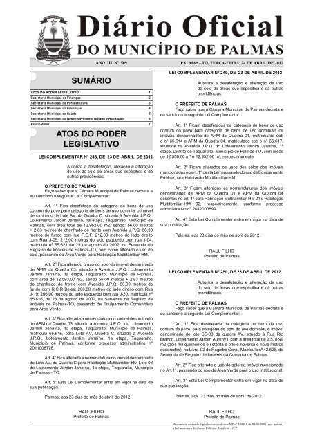 Diario_Municipio_N_509_24_04 -.indd - Diário Oficial de Palmas