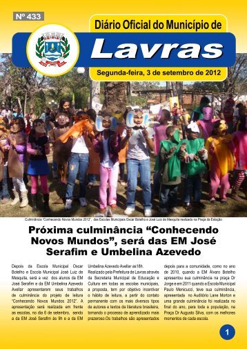 Edição_433_3_09_2012 - Prefeitura Municipal de Lavras