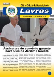 Edição n 345-11-04-2012 - Prefeitura Municipal de Lavras