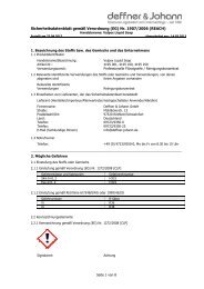 Sicherheitsdatenblatt gemäß Verordnung (EG ... - Deffner & Johann