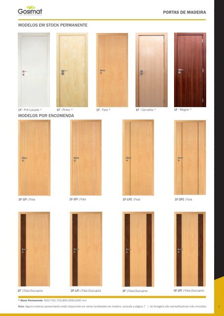 portas de madeira modelos em stock permanente - Openspace