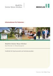 Informationen für Patienten - MediClin Deister Weser Klinik