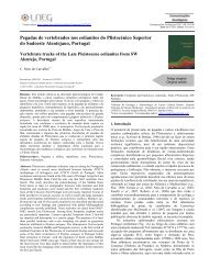 Pegadas de vertebrados nos eolianitos do Plistocénico ... - LNEG