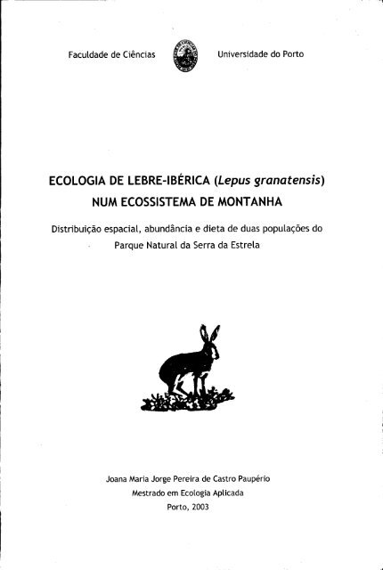 ECOLOGIA DE LEBRE-IBÉRICA (Lepus sranatensis) NUM ...