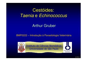 Cestóides: Taenia e Echinococcus - USP
