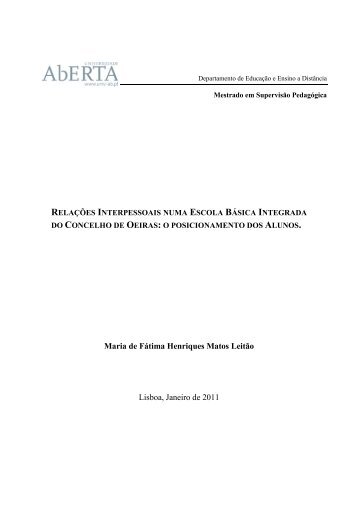 Dissertação M. Fátima Leitão.pdf - Universidade Aberta