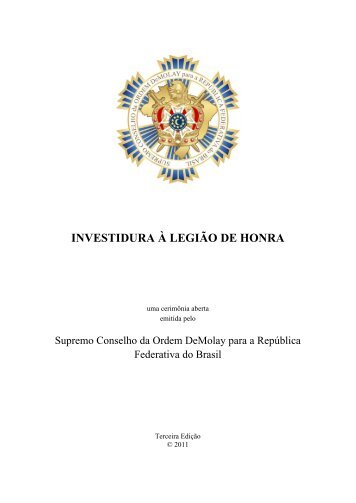 Investidura à Legião de Honra - DeMolay Brasil