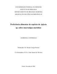 Preferência alimentar de espécies de Aplysia sp. sobre ... - Proac