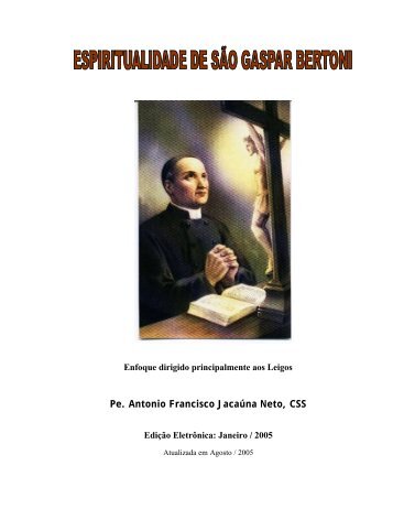 Espiritualidade de São Gaspar Bertoni - Congregação dos ...