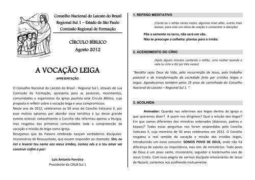 Circulo_Mês Vocacional_Agosto 2012 - CNLB - Sul 1