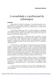 A sexualidade e o profissional de enfermagem