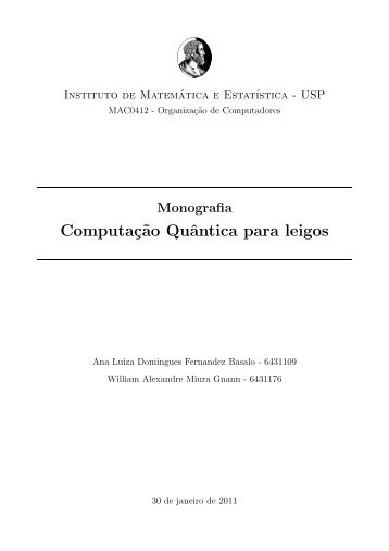 Computaç˜ao Quântica para leigos - USP