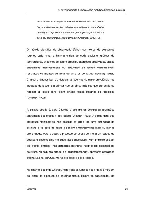 Envelhecimento e velhice Tese de Doutoramento 2007