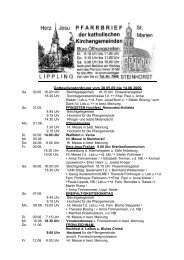 Gottesdienstordnung vom 30.05.09 bis 14.06.2009 - Steinhorst