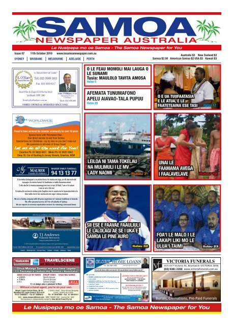 Issue 7 - Le Samoa Newspaper Australia