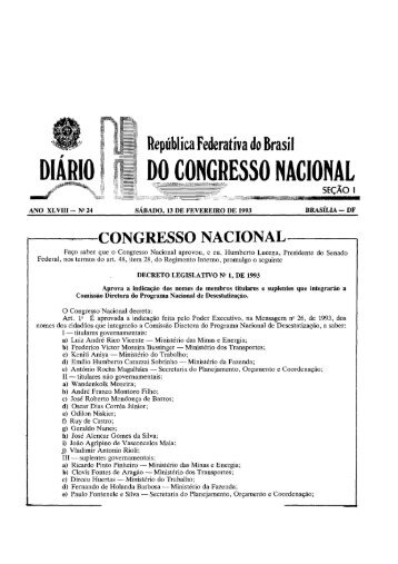 DIÁRIO DO CONGRESSO NACIONAL - Câmara dos Deputados