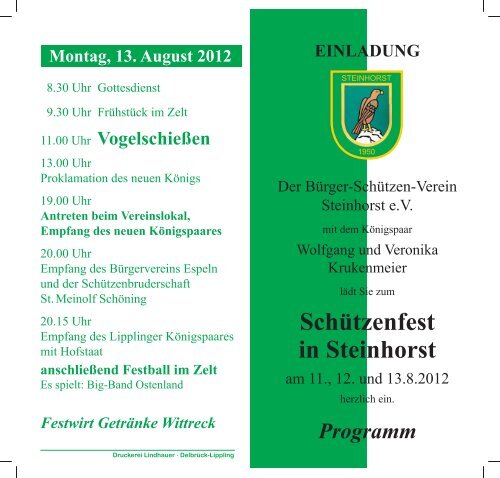 Schützenfest in Steinhorst