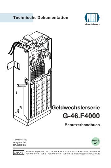 Geldwechslerserie G-46.F4000 - National Rejectors Inc. GmbH
