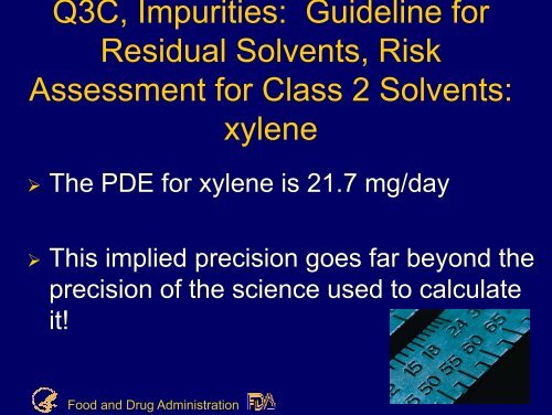 Regulation of impurities in drug substances and products