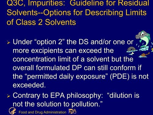 Regulation of impurities in drug substances and products