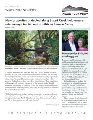 winter newsletter - Sonoma Land Trust