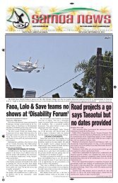 Road projects a go says Taeaotui but no dates ... - Samoa News