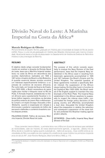Divisão Naval do Leste: A Marinha Imperial na ... - Revista Navigator